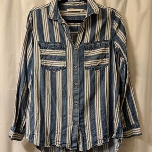 Standard Grace Blue Striped Button Down Shirt